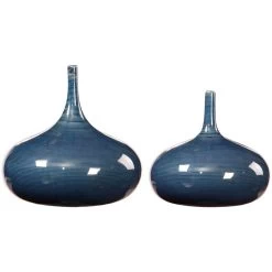 Zayan Set Of 2 Blue Vases