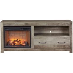 Gambrell Gray 60 Inch Fireplace Console