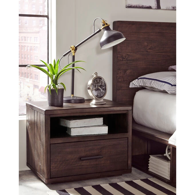 McKinney Espresso Pine Nightstand 5 McKinney Espresso Pine Nightstand - Image 3