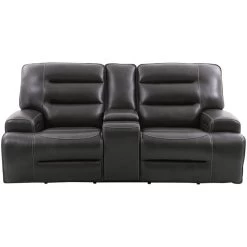 Triton Gray Power+ Reclining Console Loveseat