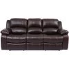 Ender Brown Leather Reclining Sofa