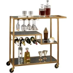 Sonja Champagne Kitchen Cart