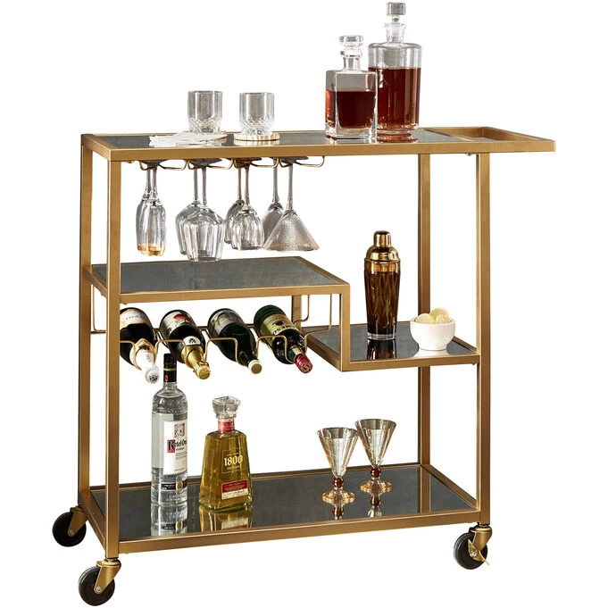 Sonja Champagne Kitchen Cart 3 Sonja Champagne Kitchen Cart