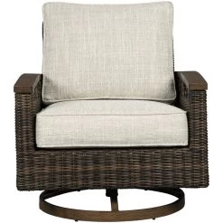 Paradise Trail Set Of 2 Brown Swivel Lounge Chairs