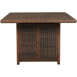 Paradise Trail Brown Bar Fire Pit Table