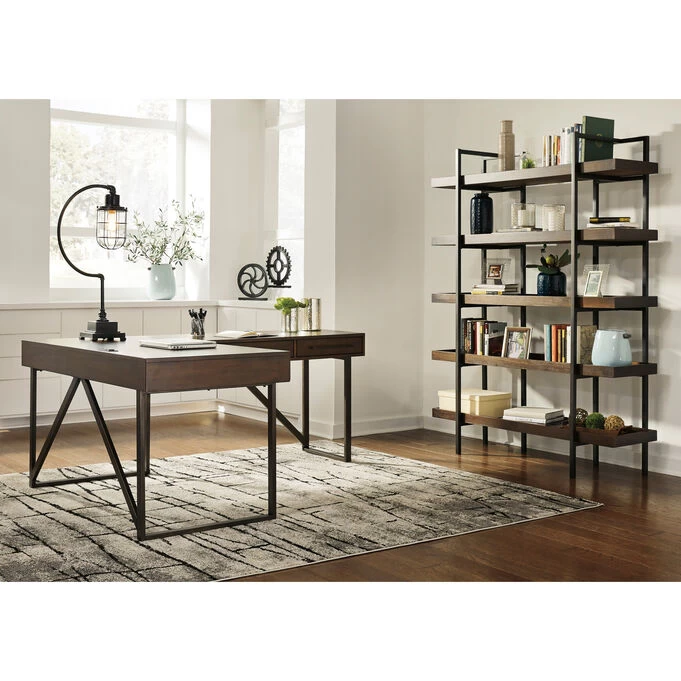 Starmore Brown 2 Piece Desk 4 Starmore Brown 2 Piece Desk - Image 2