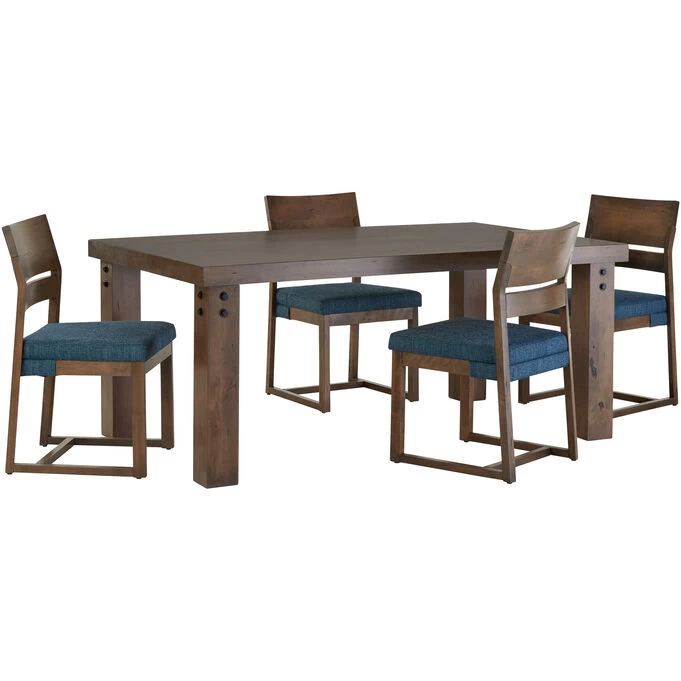 Tower Pecan Washed 5 Piece Dining Set 3 Tower Pecan Washed 5 Piece Dining Set