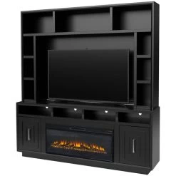 Sunset Seal 83 Inch Fireplace And Hutch