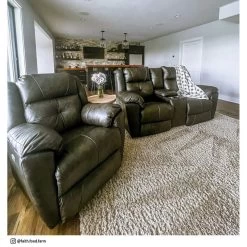 Vista Slate Leather Power+ Reclining Console Loveseat -furniture QK1027152 SOMO LF2 RM