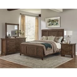 Patches Gray Brown Queen Panel 4 Piece Room Group