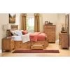 Sante Fe Rustic Oak Queen Panel Captains 4 Piece Room Group -furniture QK1027261 SUNN LF1 RM