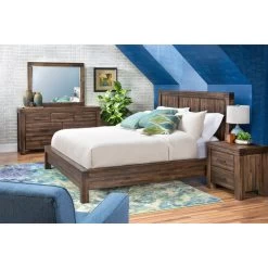 Prairie Brown Queen Platform 4 Piece Room Group