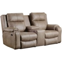 Contour Vintage Reclining Console Loveseat