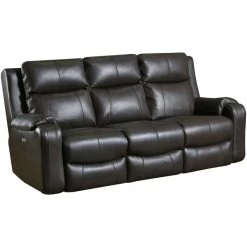 Contour Leather Fossil Power+ Reclining Sofa