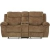 Huddle Up Nutmeg Glider Reclining Console Loveseat 2 Huddle Up Nutmeg Glider Reclining Console Loveseat -furniture QK1028222 ASHL PRI OL