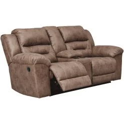 Stoneland Fossil Reclining Console Loveseat