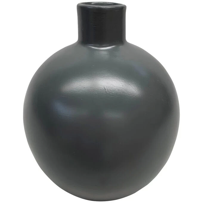 Terracotta Florero Gray Medium Sphere Vase 3 Terracotta Florero Gray Medium Sphere Vase