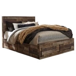 Derekson Gray Queen 6 Drawer Storage Bed