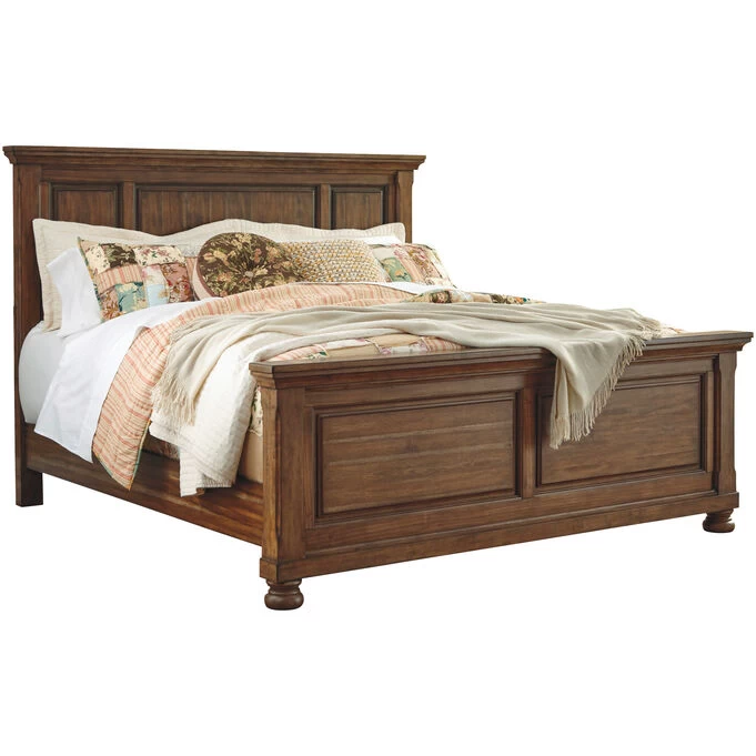 Flynnter Medium Brown Queen Panel Bed 3 Flynnter Medium Brown Queen Panel Bed