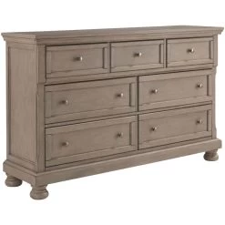 Lettner Light Gray 7 Drawer Dresser