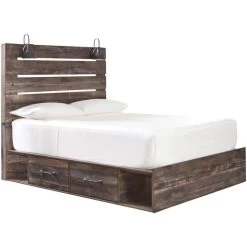Drystan Brown Queen 4 Drawer Storage Bed