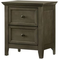 San Mateo Gray Youth 2 Drawer Nightstand
