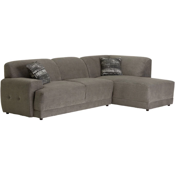 Delvin Gray 2 Piece Right Chaise Sofa 3 Delvin Gray 2 Piece Right Chaise Sofa