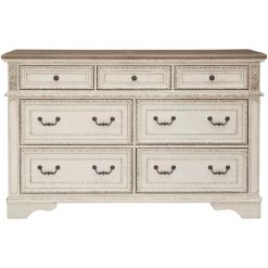 Realyn White 7 Drawer Dresser