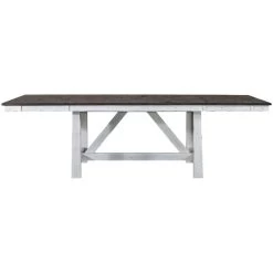 Farmhouse White Trestle Dining Table