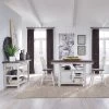 Farmhouse White 5 Piece Counter Dining Set -furniture QK1030857 LIBF LF1 RM
