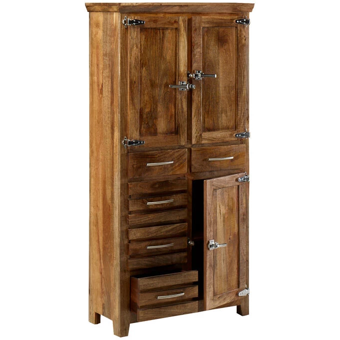 Neemrana Collection Brown Icebox Cabinet 4 Neemrana Collection Brown Icebox Cabinet - Image 2