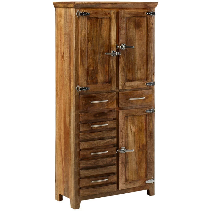Neemrana Collection Brown Icebox Cabinet 3 Neemrana Collection Brown Icebox Cabinet