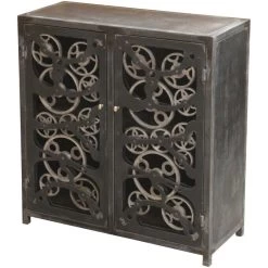 Contemporary Classical Gray 2 Door Cabinet