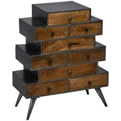 Expressive Impressions Brown 9 Drawer Tower