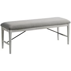 Modern Rustic Weathered White Backless Bench -furniture QK1031242 INTC AFL OL