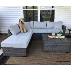 Cherry Point Gray 4 Piece Sectional 10 Cherry Point Gray 4 Piece Sectional -furniture QK1031364 ASHL LF3 RM