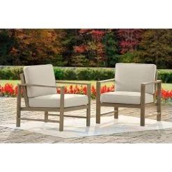 Fynnegan Light Brown Set Of 2 Lounge Chairs -furniture QK1031366 ASHL LF1 RM