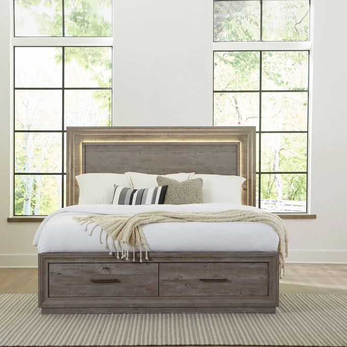 Horizons Graystone Queen Storage Bed 4 Horizons Graystone Queen Storage Bed - Image 2