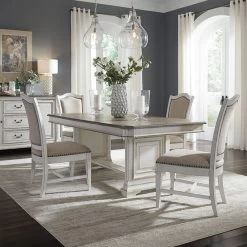 Abbey Park White 5 Piece Dining Set