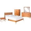 American Modern Cinnamon Queen 4 Piece Bedroom Group 2 American Modern Cinnamon Queen 4 Piece Bedroom Group -furniture QK1032230 SUNN PRI OL