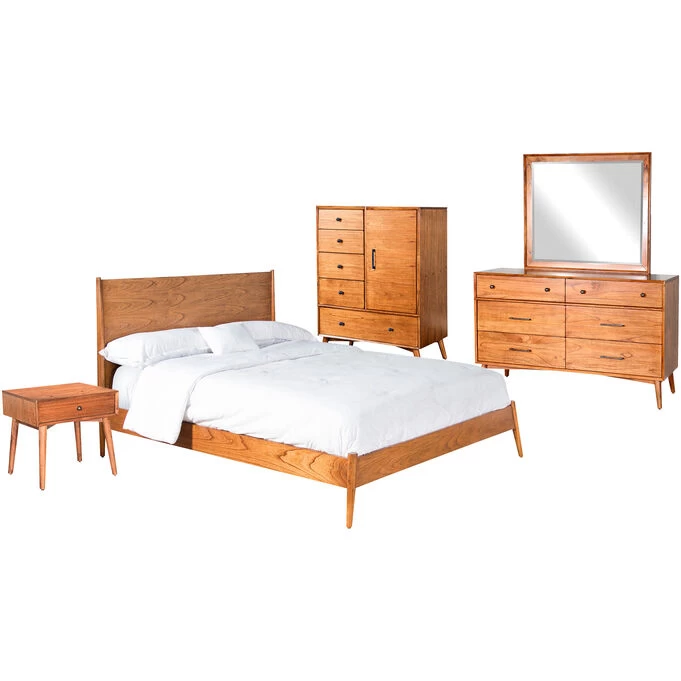 American Modern Cinnamon Queen 4 Piece Bedroom Group 3 American Modern Cinnamon Queen 4 Piece Bedroom Group
