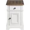 Drake Rustic White And Stone Chairside Table 1 Drake Rustic White And Stone Chairside Table -furniture QK1032516 INTC PRI OL
