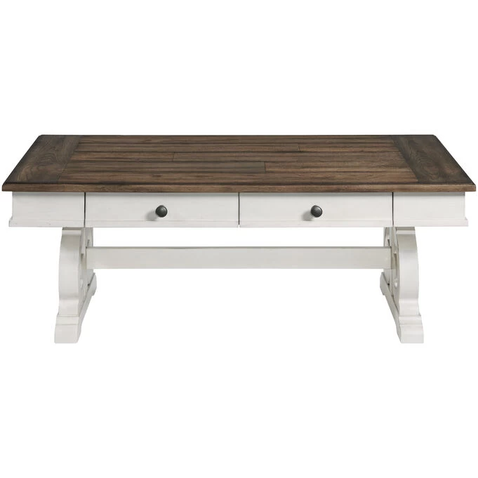 Drake Rustic White And Stone Coffee Table 3 Drake Rustic White And Stone Coffee Table