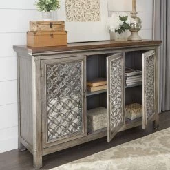 Westridge Gray 3 Door Accent Cabinet 17 Westridge Gray 3 Door Accent Cabinet -furniture QK1034517 LIBF LF2 RM