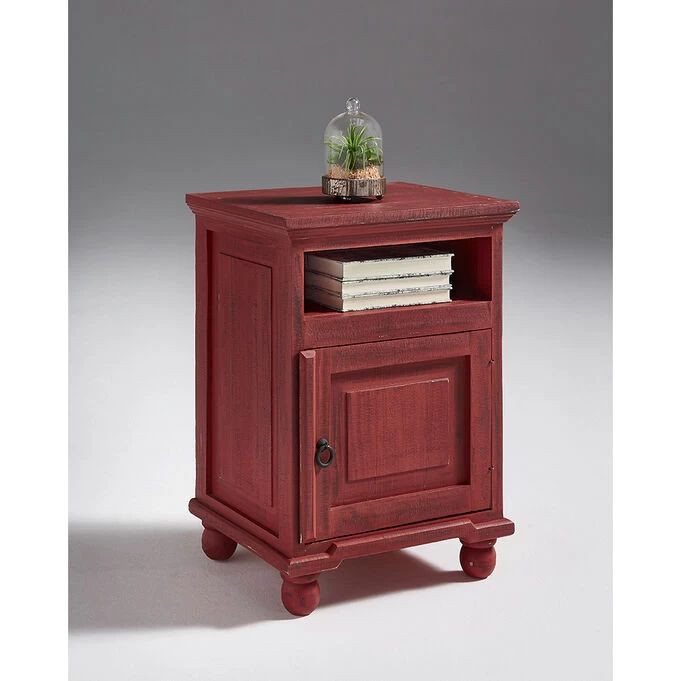 Finn Rustic Red Nightstand 6 Finn Rustic Red Nightstand - Image 4