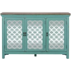 Kensington Blue 3 Door Accent Cabinet