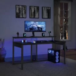 Advancer Black 63 Inch Gaming Desk -furniture QK1037817 OSPR LF3 RM