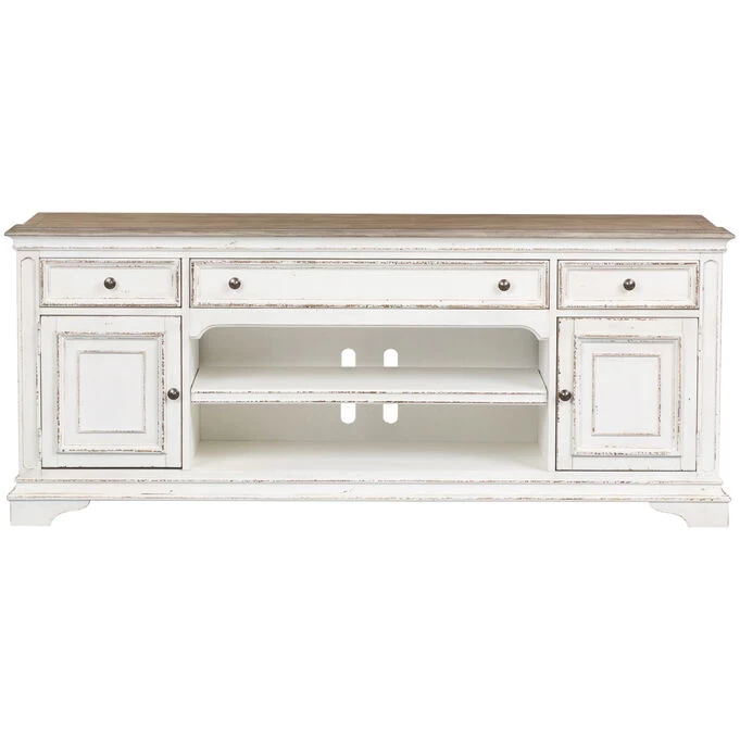 Magnolia Manor Antique White 70 Inch Console 3 Magnolia Manor Antique White 70 Inch Console