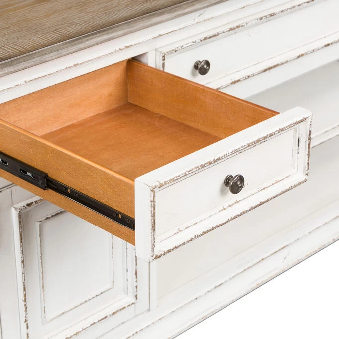 Magnolia Manor Antique White 70 Inch Console 4 Magnolia Manor Antique White 70 Inch Console - Image 2