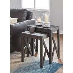 Emerdale Gray Nesting Table -furniture QK1038187 ASHL LF1 RM